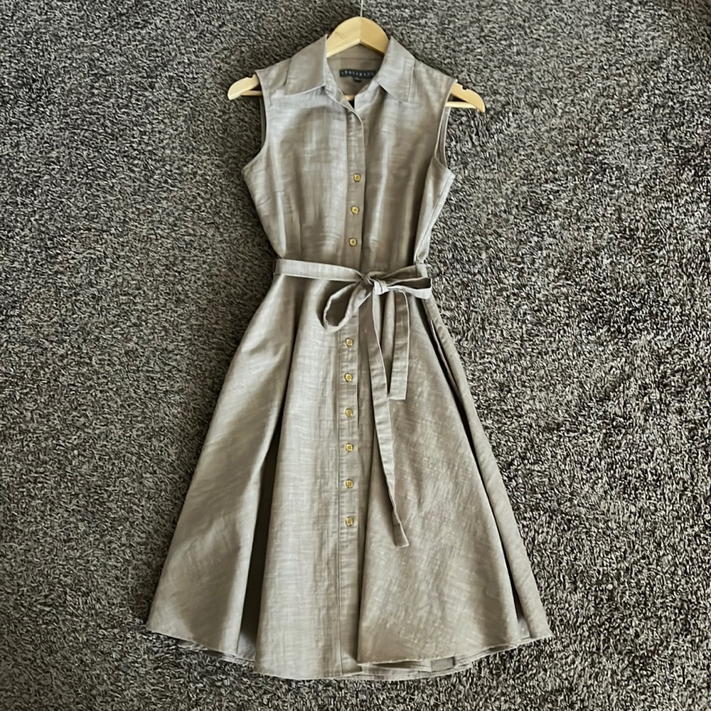 Sharagano sleeveless dress with pockets, women’s size 4